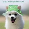 Puppy Bucket Hat Dogs Sunbonnet with Ear Holes Supplies Headwear Devil Hat Summer Hat with Strap Belt Photo Props