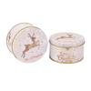 1/4/6Pcs Christmas Gift Box Metal Tin Candy Cookie Packaging Box Containers Kids New Year Gift Decor Xmas Party Supplies Navidad