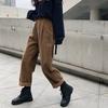 Corduroy Suit Wide-leg Pants Women's Autumn and Winter Plus Velvet Warm Overalls Pants Outer Wear Straight-leg Pants Are Thin