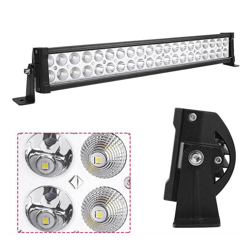 9D 22Inch LED Light Bar 120000LM Dual Row Combo Beam IP68 Waterproof Offroad SUV Truck Boat Work Light 30° Spot 60° Flood 6000K
