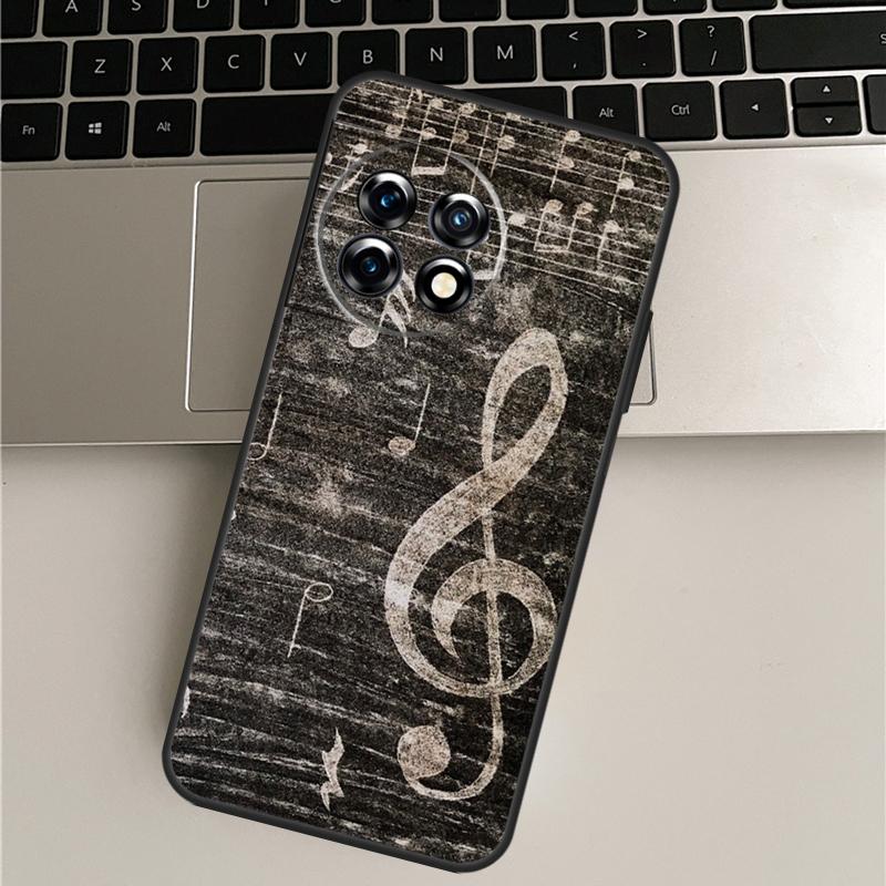 Music Score Musical Notes Case For OnePlus Nord 5 CE 3 4 Lite N20 N30 OnePlus 15 15R 13 13R 13T 10T 10 Pro 11 12 Cover