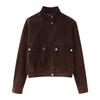 European and American style, new women's clothing, fashionable pockets with anti-velvet bomber jacket