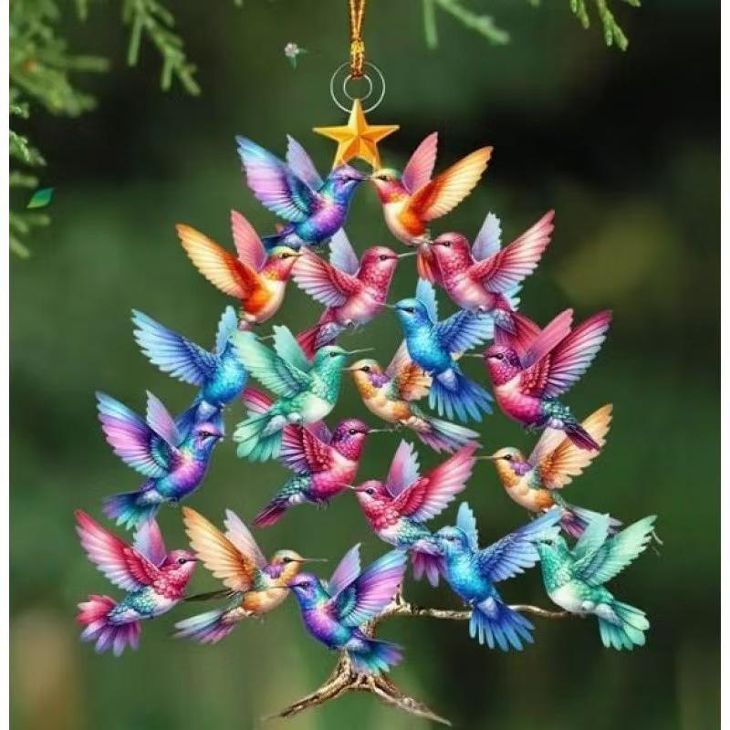 

Креативний міжкордонний різдвяний кулон для автомобіля у вигляді ялинки та акрилова прикраса для святкового дому