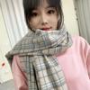 Sciarpa a Quadri Invernale da Donna, Stile Giapponese-Coreano Carino, Versatile Scaldacollo Caldo a Sciarpa