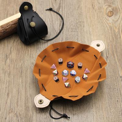 Dice Drawstring Pouch Wear Resistant Lightweight Portable Faux Leather Jewelry Coin Small Accessories Storage Bag