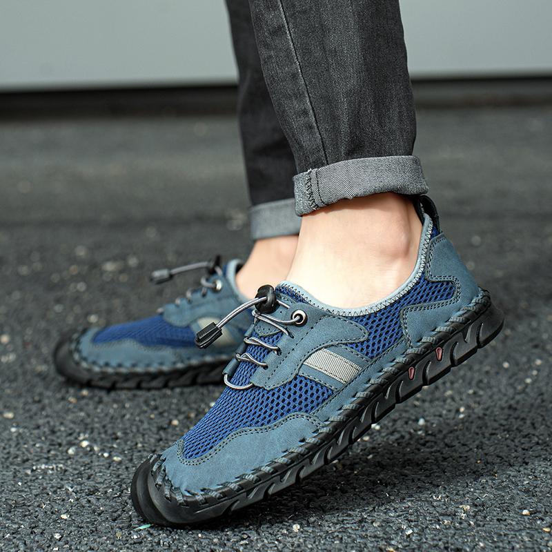 Hollow Out Men Casual Shoes All-match Male Walking Footwear Luxury Brand Mens Breathable Sneakers Outdoor Mens Slip on Sandals