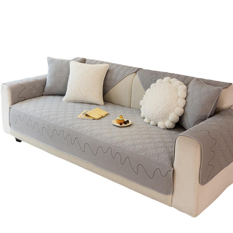 Cotton Sofa Cushion Modern Simple Sofa Cover Fabric Non-Slip Leather Sofa Seat Cushion Full Cover Sofa Towel Four Seasons