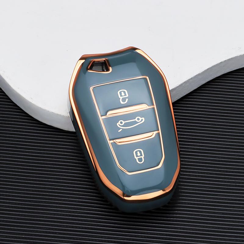 Měkké TPU Pouzdro na klíč od auta Kryt Skořepina Držák Fob Pro Peugeot 308 408 508 2008 3008 4008 5008 Pro Citroen C4 C6 C3-XR Příslušenství