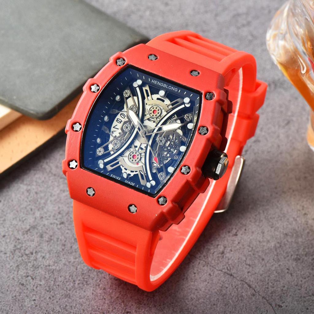 Personalizowane mechaniczne zegarki w kształcie beczki dla mężczyzn i unisex