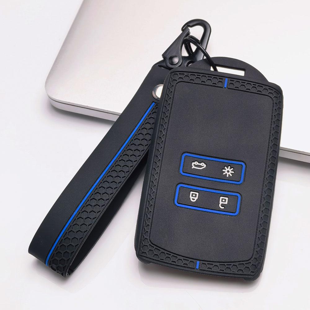 Copri Chiave per Renault Koleos Kadjar Arkana Clio Megane Captur Zoe Scenic con Portachiavi Protezione Anti-Graffio Antiurto Texture Morbida al Tatto