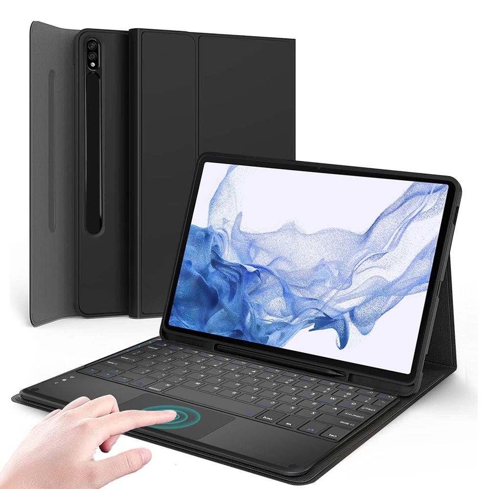 For Samsung Galaxy Tab S9 FE Plus Keyboard Cover Case for Tab A9 Plus S9 Ultra S7 FE S8 Plus S6 Lite A8 Magnetic Keyboard Case