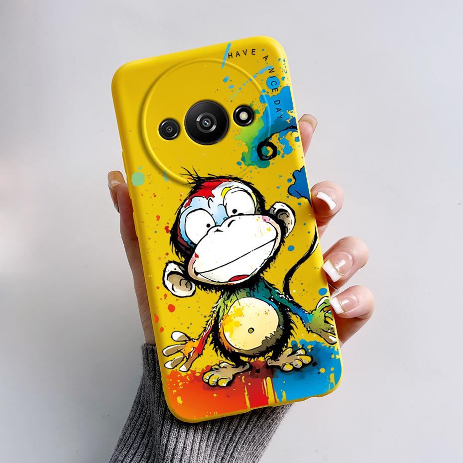 For Funda Redmi A3 Case Redmi A3 2024 Back Cover Stylish Painted Soft Silicone Phone Case for Xiaomi Redmi A3 A 3 RedmiA3 Bumper