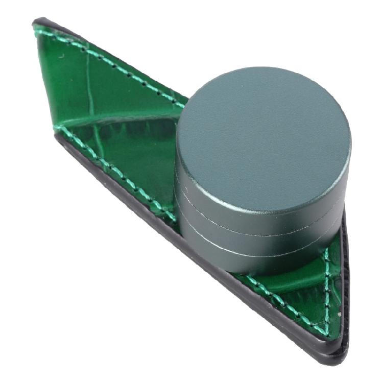 

3-Layer Pool Cue Chalk Holder with Magnetic Belt Clip Leather Magnetic Billiard Chalk Holder Snooker Tool Accessory темно-зеленого