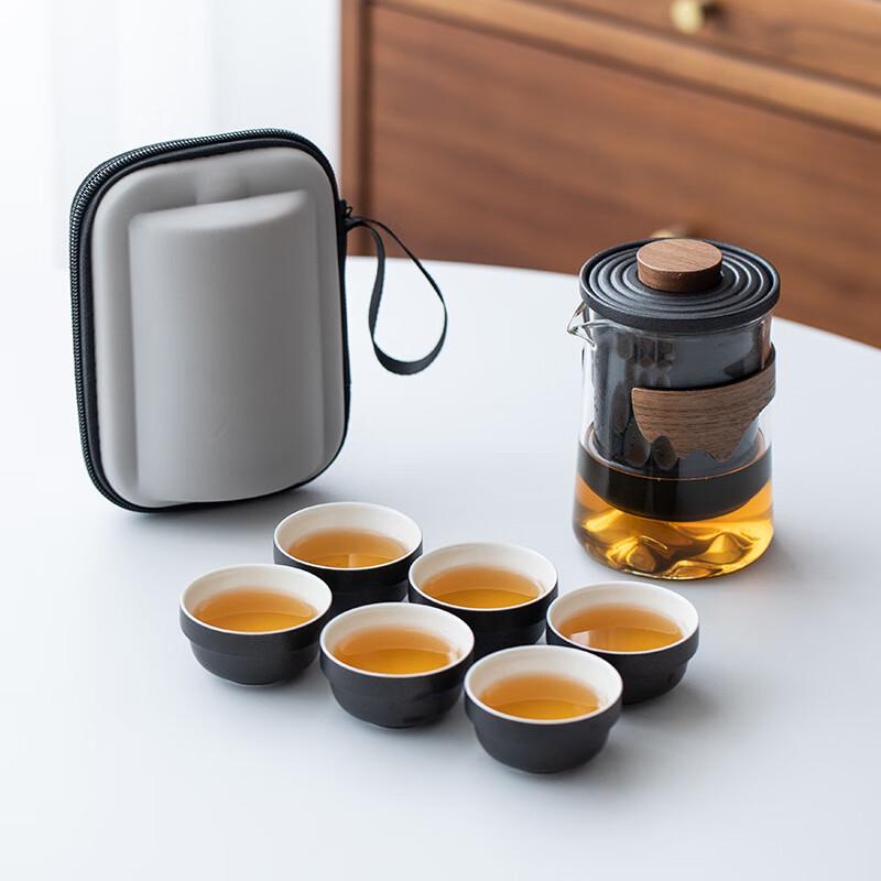 SHIJIANA Portable Ceramic Travel Tea Set