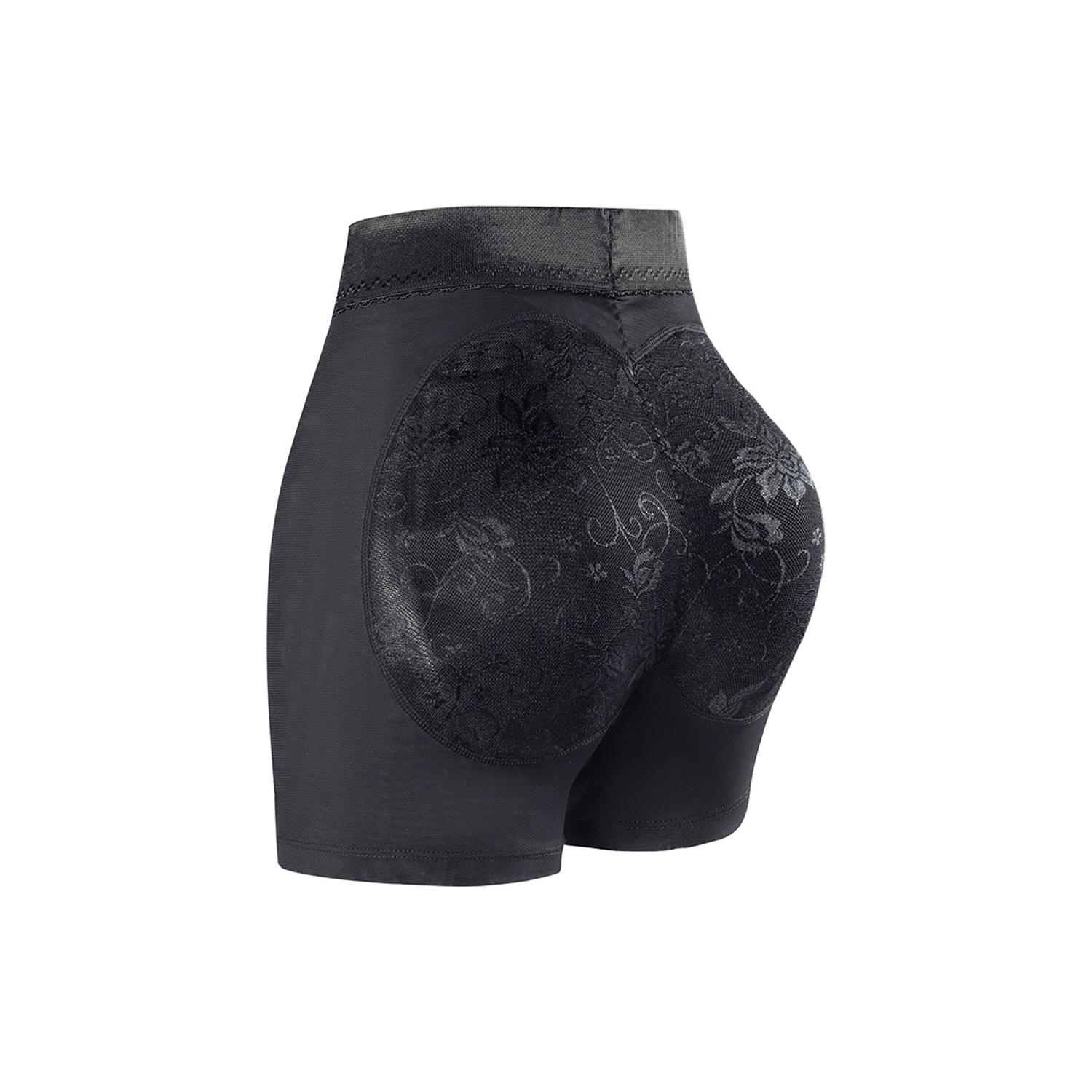 

Трусы с подушечками для контроля живота для женщин, формирующие фигуру, с эффектом пуш-ап для ягодиц, утягивающие талию, корректирующее белье, трусы с эффектом увеличения ягодиц XL чёрный