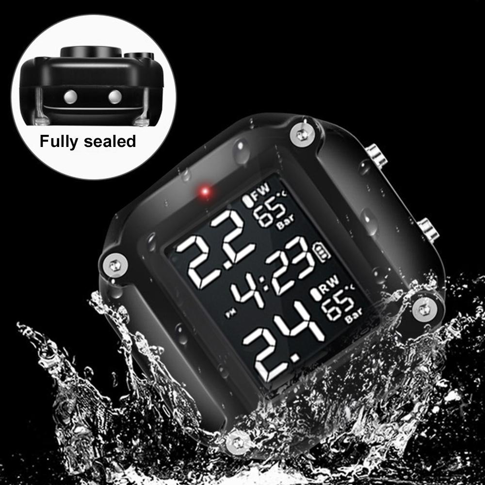 Motorcycle TPMS Tire Pressure Sensor Tyre Pressure Monitoring System External Sensor for Motorbike Autobike Scooter Motor TMPS