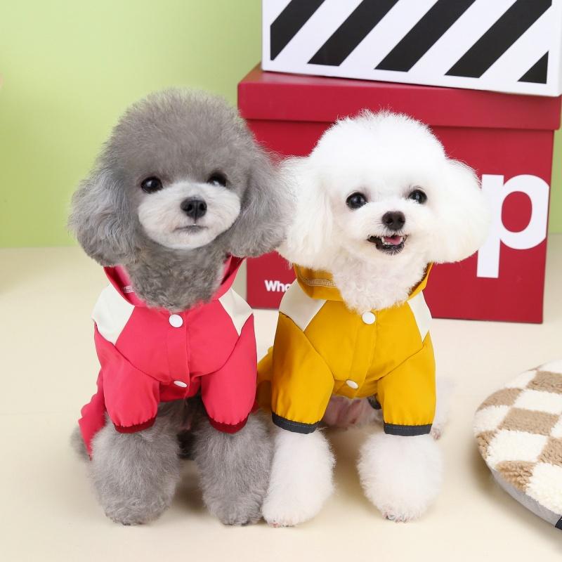 Hooded Dog Raincoats Jackets Pet Raincoat Dogs Clothes Overalls Jumpsuit Outdoor Waterproof Rain Coat For Dogs Puppy Clothing