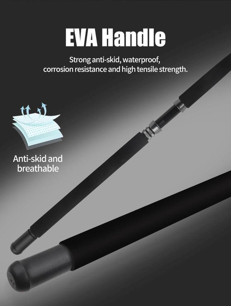 Double Roller Fishing Rod with Metal Reel Seat for Sea Trolling