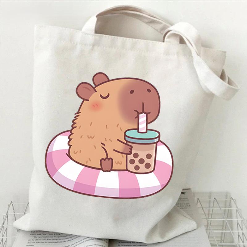 Kreativer Capybara Schulterrucksack Studententasche mit großer Kapazität Umhängetasche Lässige Handtasche