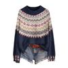 Women's Casual Long Sleeve Round Neck Soft Printed Sweater Pullover for Fall Winter