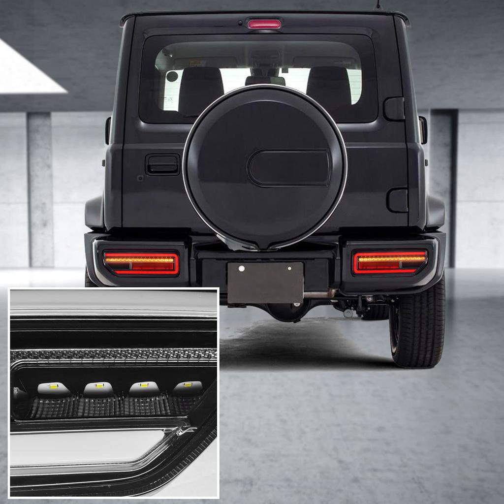 Niceffort LED Tail Lights for the New Suzuki Jimny Sierra and with Flowing Turn Exterior Set of 2 and Jimny, JB64, JB74, JC74, Signals, Lamps, (Left