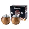 1/2PCS Hand Cranked Wooden Salt And Pepper Grinder Multi-purpose Pepper Mills Salt BBQ Spices Grinder Tools Kitchen Cooking Tool