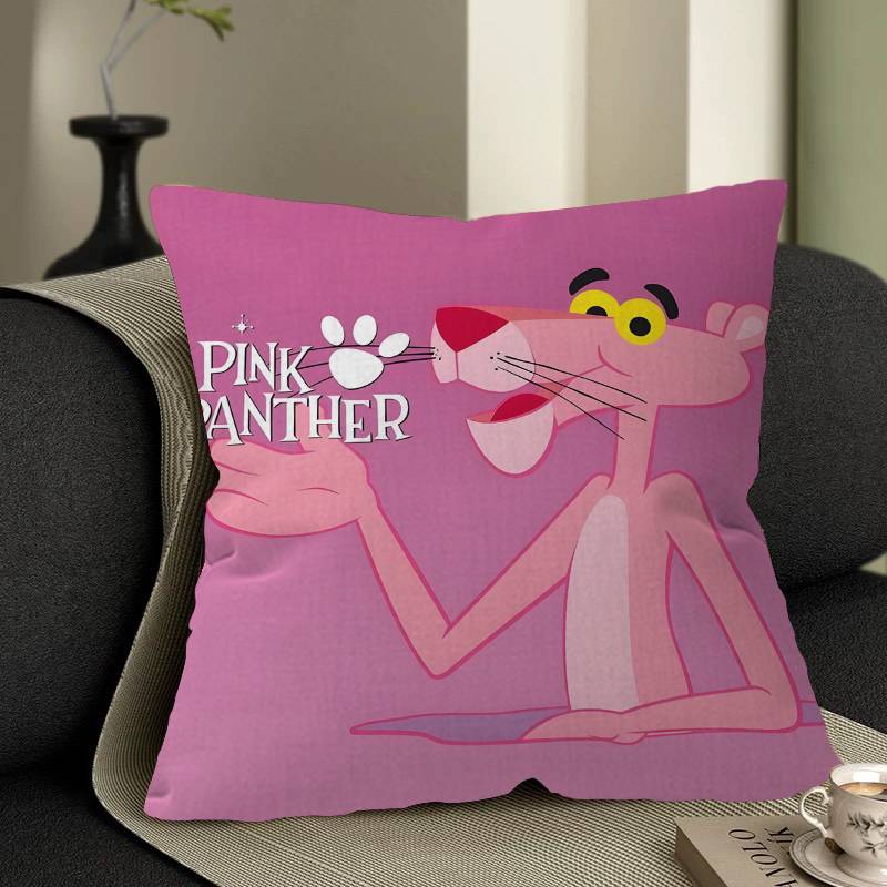 Cartoon PPink PPantherS Maple Design Cushion Cover Happy Autumn Harvest Decor Holiday Decorati Pillow Cover