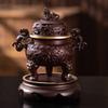 Animal Ear Brass Incense Burner - Antique Style for Coil and Stick Incense, Zen-Inspired Design for Home and Indoor Use.