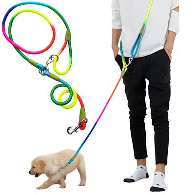 Mellbo Dog Shoulder for and Large Reflective Rainbow Dog Leash, Leash, Extendable, Small, Medium, Dogs, Material, 6-in-1 Multifunctional, 1.7m,