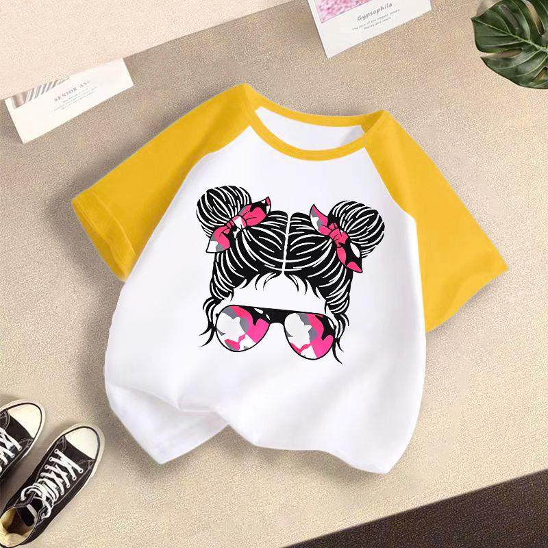 Children's Casual Short-sleeved T-shirt - Summer Girls' Fashion Top
