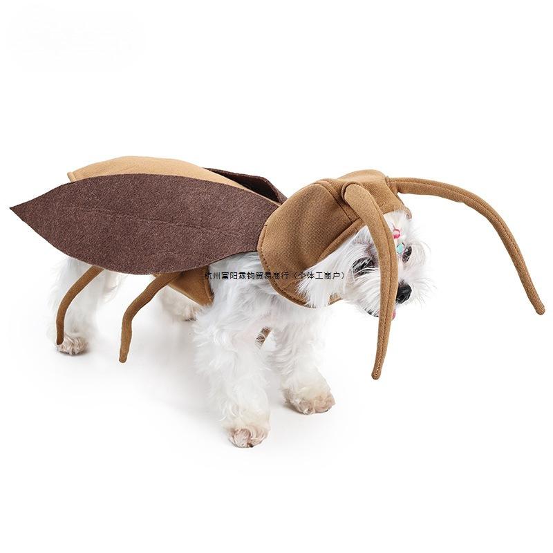 Cockroach Pet Costume Cute Funny Insect Transform Outfit For Dogs And Cats Small Breeds Halloween Outdoor Party Cosplay Gift