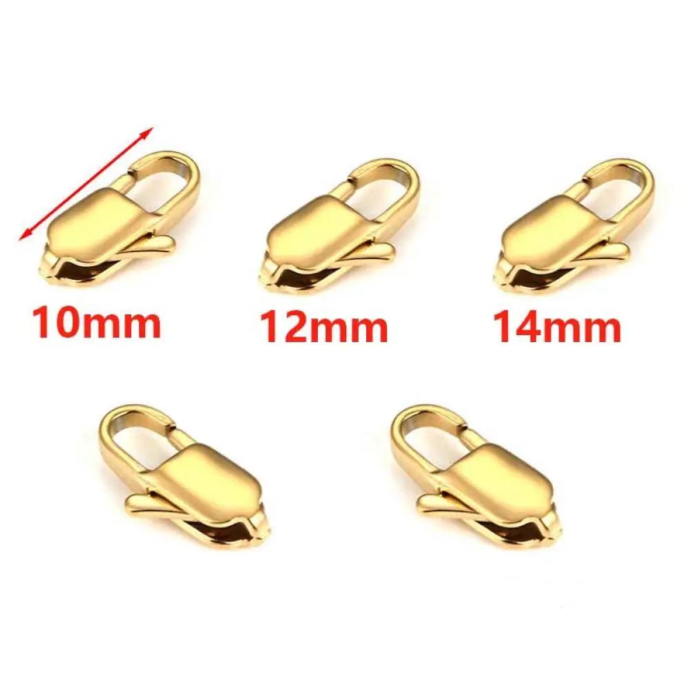 50pcs Rectangular Lobster Clasp Connectors, Iron Metal Hook for DIY Bracelet Necklace Making, Jewelry Findings Accessories