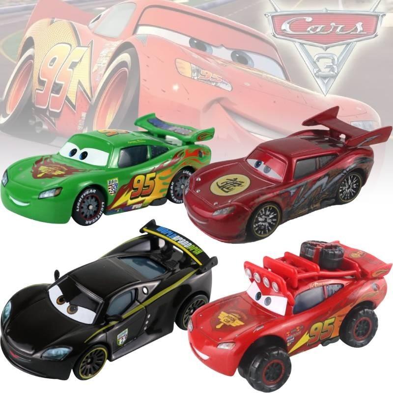 Alloy Racing Car Toy Collection Featuring Mater Orange Bad Guy And Lightning Mcqueen