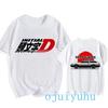 AE86 Funny Harajuku Manga T Shirt Japanese Anime Cartoon Gothic Summer Tops Initial D EU Size T-Shirt Men Graphic Tee Shirt Male