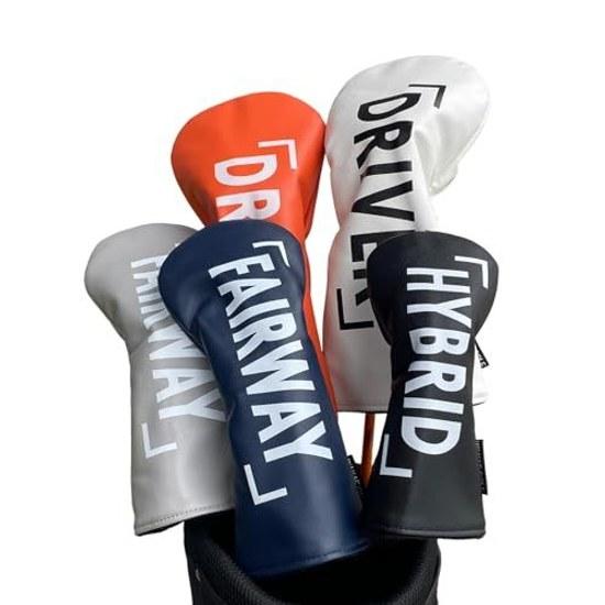 Golf head cover driver wood utility UT club number tag waterproof design 440cc 460cc.