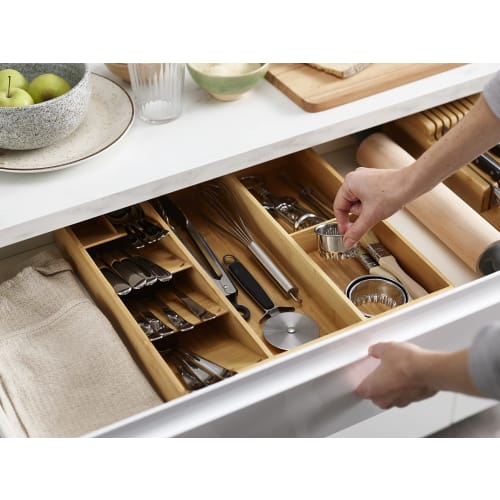 Joseph Joseph DrawerStore Cutlery, Kitchen Tools, and Cookware Accessories Organizer, Bamboo, for In-Drawer Storage [Authentic] 85170