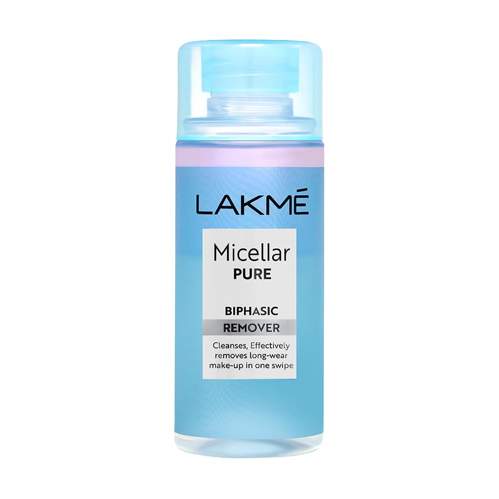 LAKMÉ Biphasic Micellar Face Cleansing Water 100ml | Removes Waterproof Makeup | Oil and Water Formula