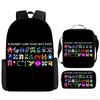 Digital building block backpack, animation primaryschool third and fourth grades light burden reduction, primary and secondary school students storage