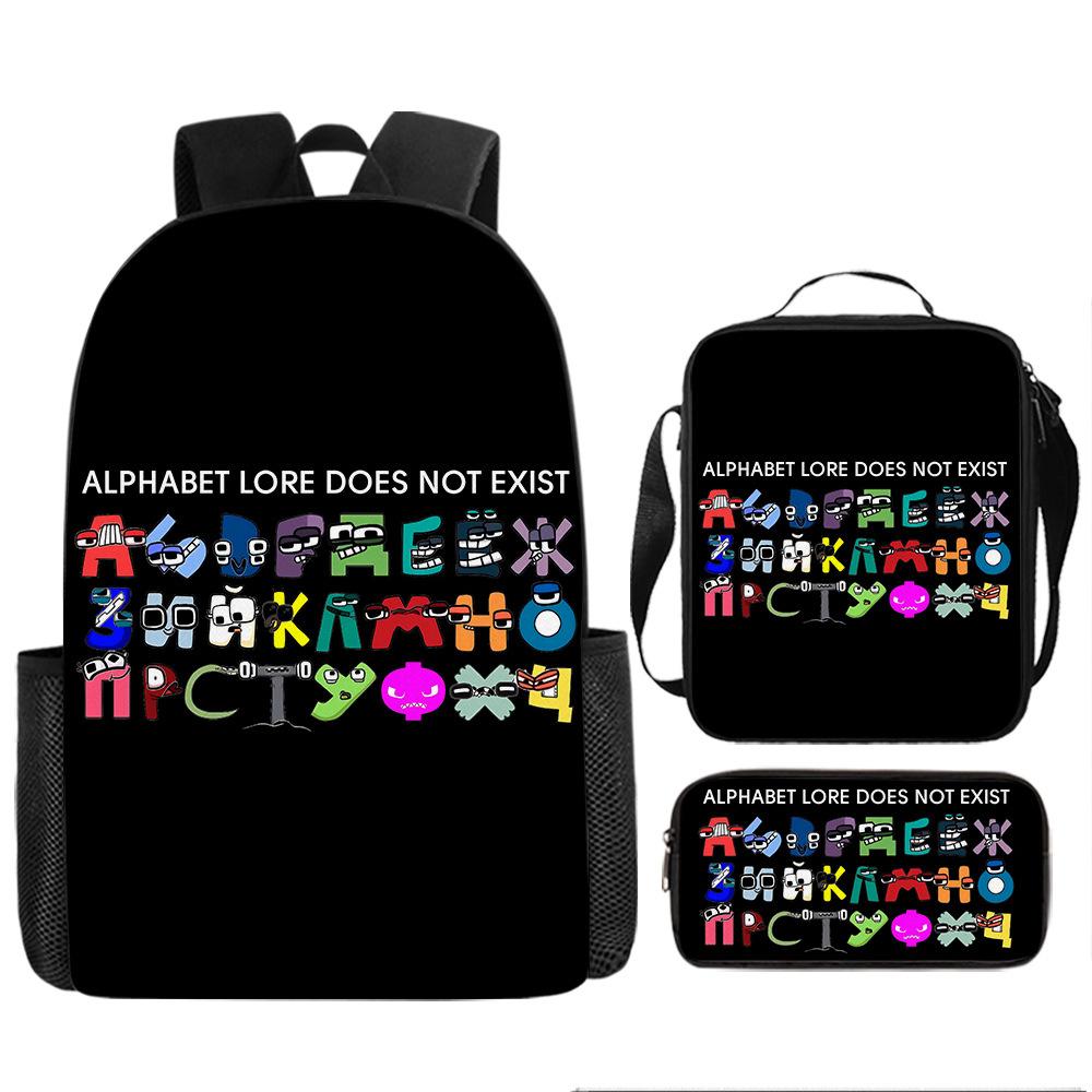 Digital building block backpack, animation primaryschool third and fourth grades light burden reduction, primary and secondary school students storage