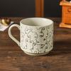 Expression/Flower/Kitten Pattern Retro Tea Cup Hand-painted Milk Drinking Cup  Home Use