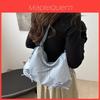 Fashionable Large Capacity Commute Crossbody Bag Elegant Tote Bag For Women 2024 Stylish With Pleated Design Available In White Black Green Silver