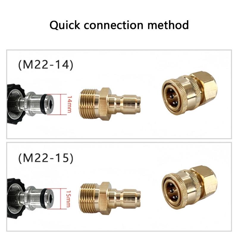 Quick Connecting Brasses Couplers Leakproof Design Brasses Plumbing Fittings For Pressure Washer Hoses Car Wash Systems