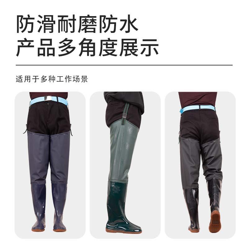 Scarpe da acqua stivali da pioggia estesi verde nero blu uomo e donna antiscivolo pesca sopra il ginocchio tubo alto coinvolti nella piantumazione di piantine