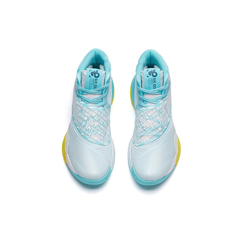 Anta KT6 'Top Of G6' KT Cushioning Anti-Slip And Wear-Resistant High-Top Basketball Shoes Swim Pool Blue Sneakers 112131101-1