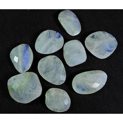 149Cts. Natural Rainbow Moonstone Briolette Cut Fancy Gemstone 09Pcs Lot RML-607
