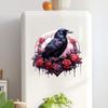 Halloween Crow Stickers for Wall Glass Door Refrigerator Window Spooky Home Decor Scary Party Decoration Peel and Stick Vinyl