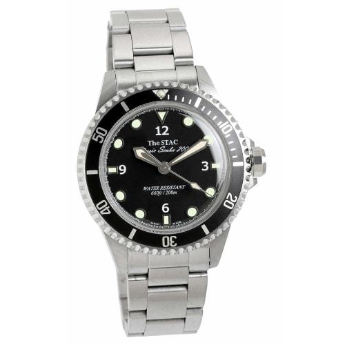 

STAC Classic Scuba 200, классические часы для дайвинга японского производства с черной секундной стрелкой, 38 мм, для мужчин и женщин.