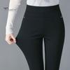 Mother Spring Pants High Waist Casual Stretch Pockets Solid Color Match Top Slim Fit Plus Size Pencil Women Clothing