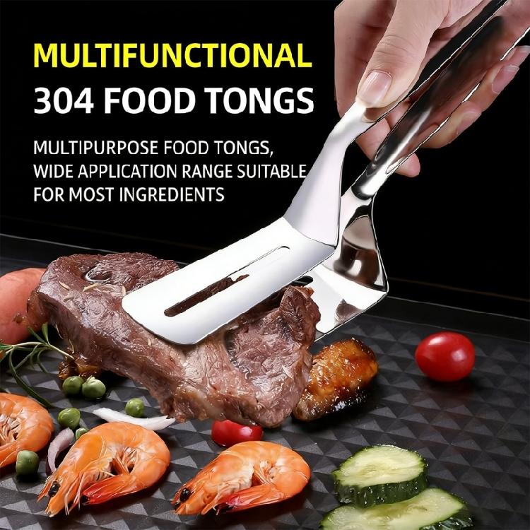 Stainless Steel Meat Turner Comfortable Grip Nonslip Spatula with Extended Handle Barbecue Accessory