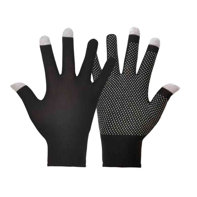 

Resistant Non Slip Sun Protection Thin Summer Work Breathable Dispensing Outdoor Handling Men s and Women s Driving Finger Leakage Half Gloves (Full finger touch screen) Black 6 pairs All yards